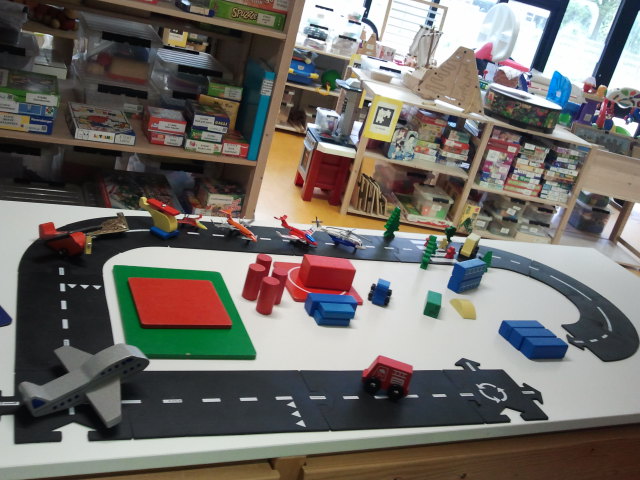 Vliegtuigbaan voor binnen en buiten