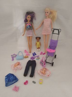 Barbie poppen, met kinderen