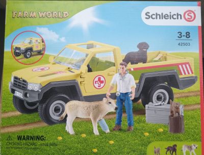 Schleich farm life dierenarts met auto