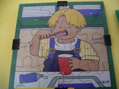 Puzzel tanden poetsen