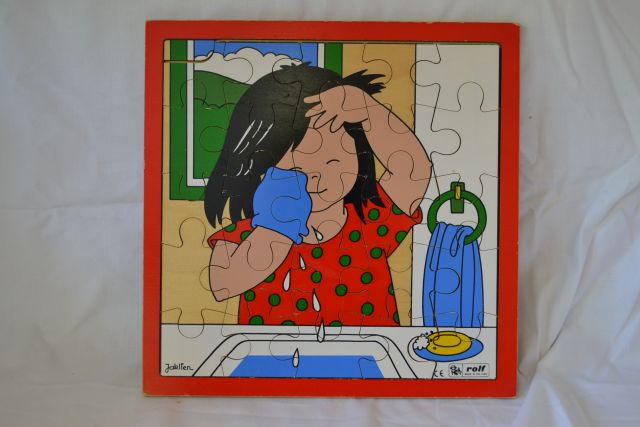 Puzzel gezicht wassen 